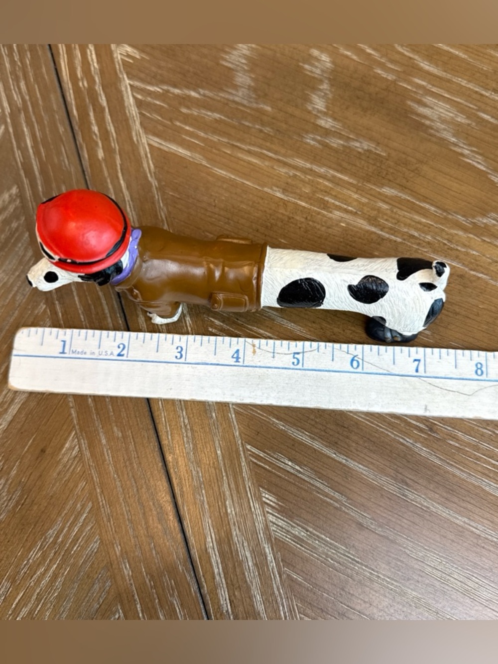 Dog Figure Dalmatian Dachshund With Pilot Outfit Hat Jacket Boots Resin - Picture 6 of 7